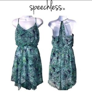 Palm Tree Dress lined with navy belt (sold on other platform)